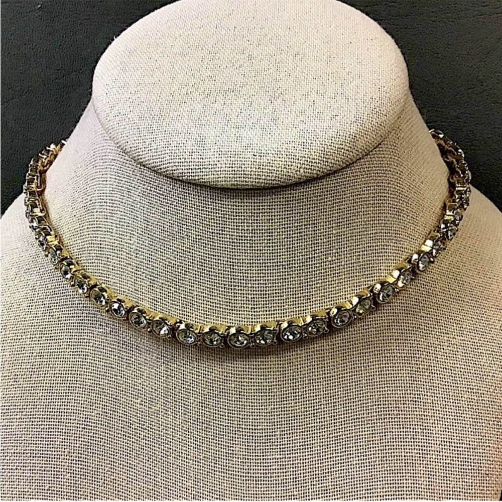 Swarovski crystal bezel tennis necklace